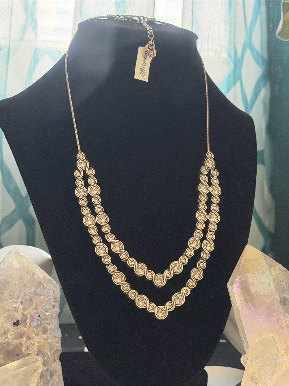 💎NWT SUPER RARE BRIGHTON ‘INFINITY SPARKLE’ SWAROVSKI CRYSTAL Statement Necklace